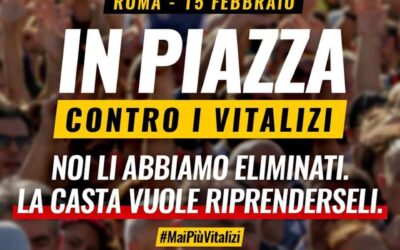 NO AI VITALIZI – 15 FEBBRAIO