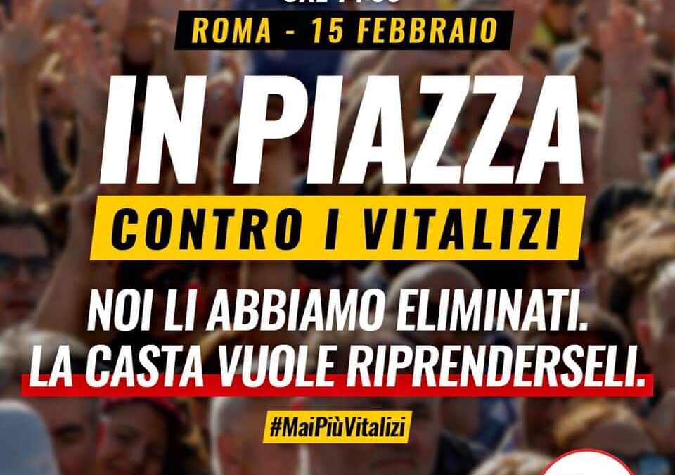 NO AI VITALIZI – 15 FEBBRAIO