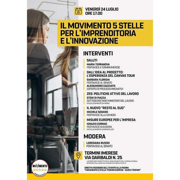 Convegno M5S a Termini Imerese sull’imprenditoria e l’innovazione