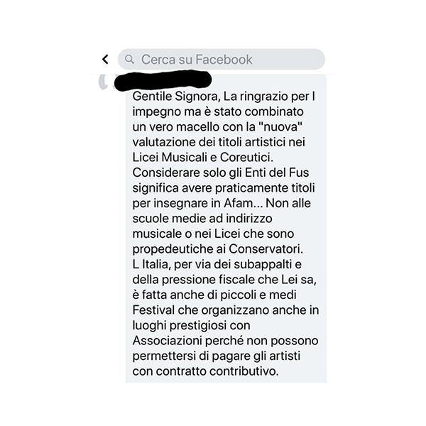 Valutazione dei titoli artistici: il lavoro dei musicisti deve essere sempre retribuito