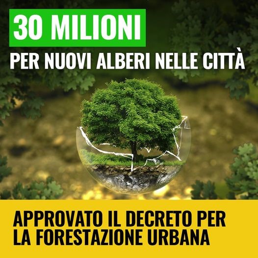 30 milioni per finanziare progetti di forestazione urbana