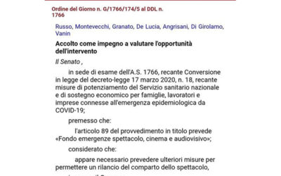 ODG per l’estensione dell’Art Bonus ai soggetti finanziati dal FUS