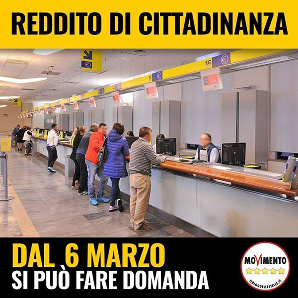 Ci siamo: arriva ufficialmente il Reddito di Cittadinanza